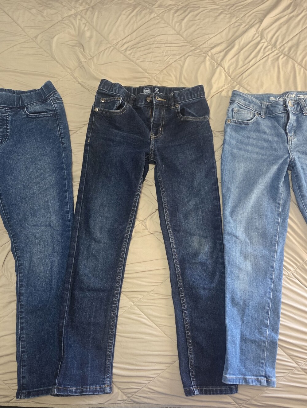 Cat & Jack Girls Skinny Jeans - Mixed Blue Washes